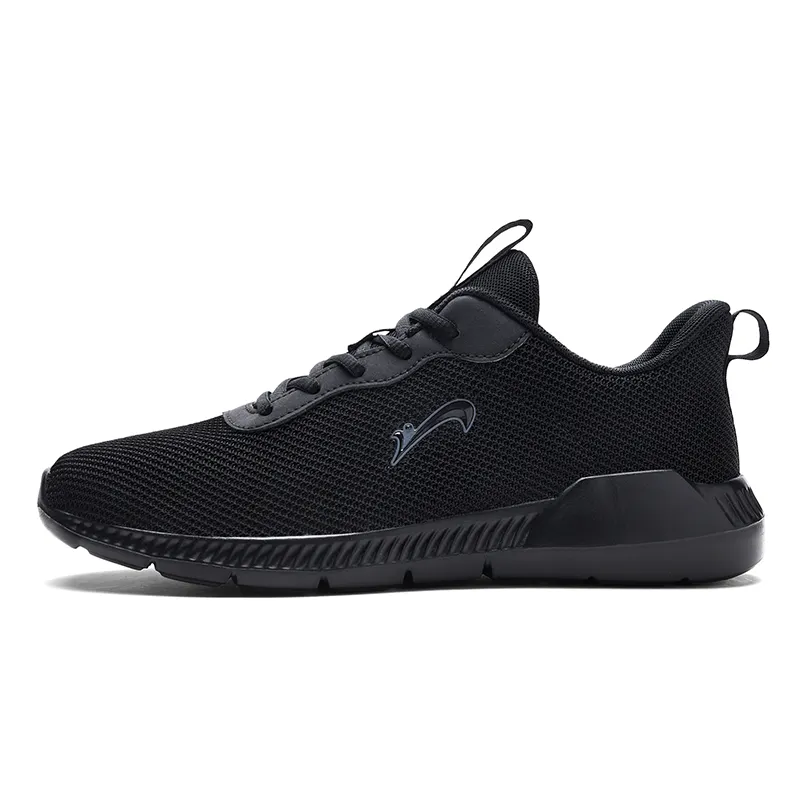 K bird Fabric Breathable Low top Running Shoes Men's Black Gray