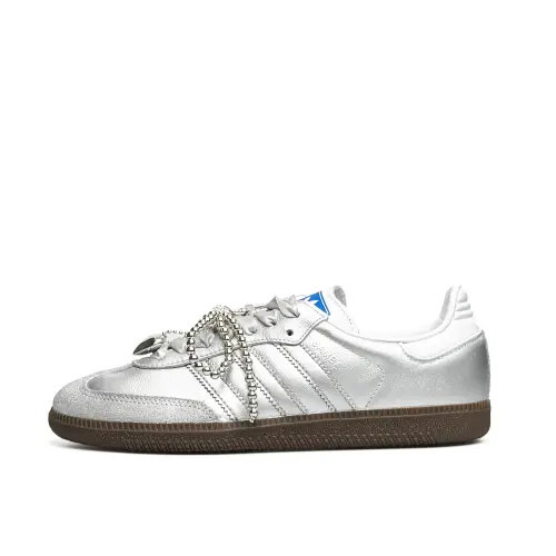 Adidas Originals SAMBA OG Abrasion Resistant Lightweight Low top Skateboard Shoes Unisex Silver