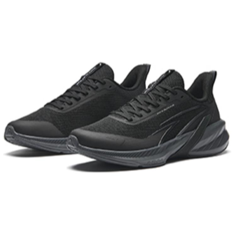 Anta A Shock Cushioning Slip Resistant Low top Casual Running Shoes Men’s Basic Black