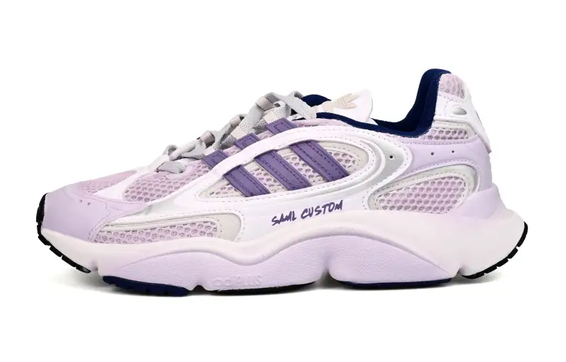 Adidas Originals Ozmillen Cushioning Breathable Low top Running Shoes Unisex White Purple