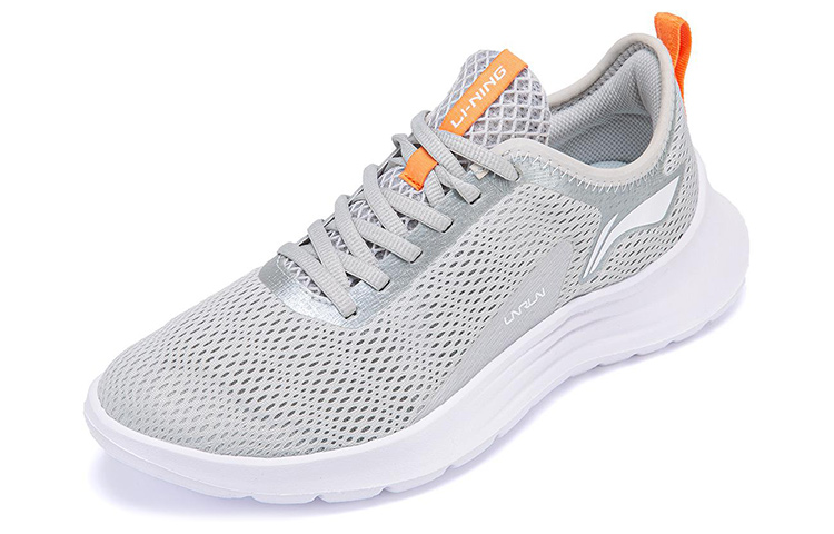 Li Ning Casual Slip Resistant, Abrasion Resistant, Breathable Low top Running Shoes Men’s Coin Gray