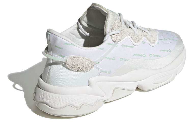 Унисекс кроссовки adidas Ozweego (бело-зеленые) — фото 4