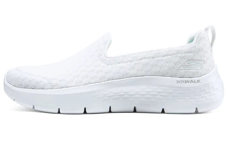 Skechers Go Walk Fle Cushioning Abrasion Resistant Lightweight Low top Running Shoes Women's White Green