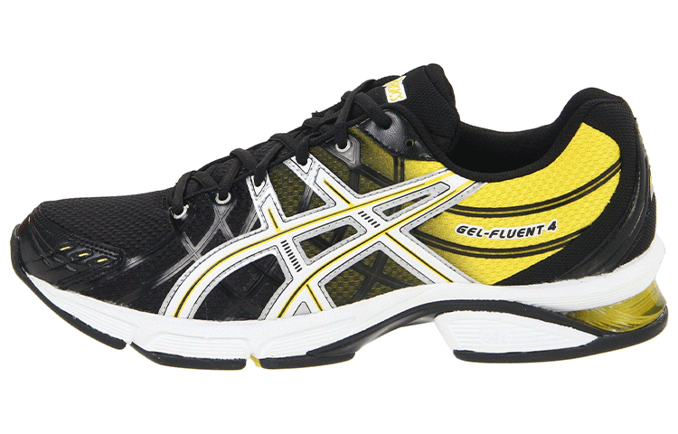 Asics Gel Fluent 4 Low top Running Shoes Men's Black Yellow