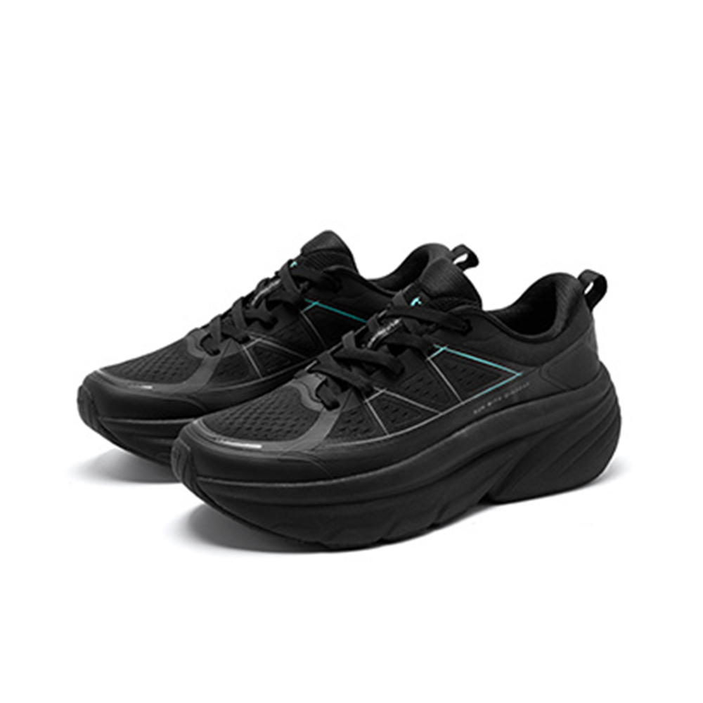 QIAODAN Cushioning Slip Resistant Breathable Low top Casual Running Shoes Women’s Black