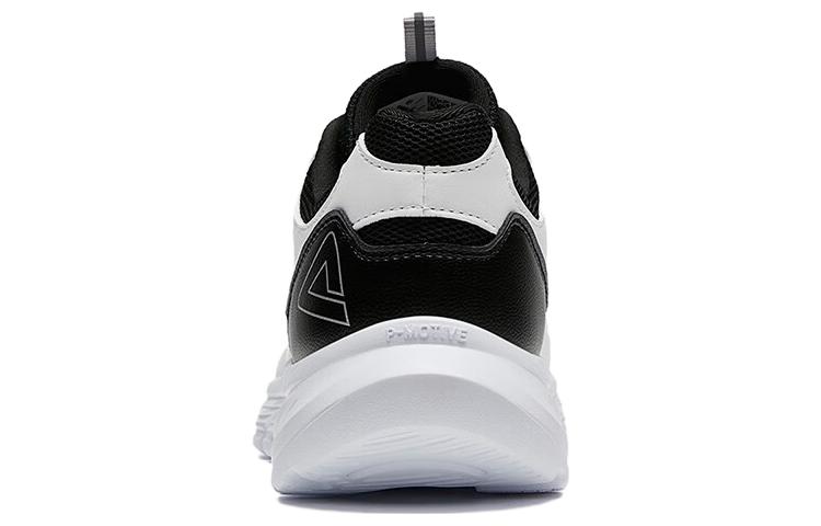PEAK Slip Resistant Abrasion Resistant Cushioning Low top Running Shoes Men’s Black White