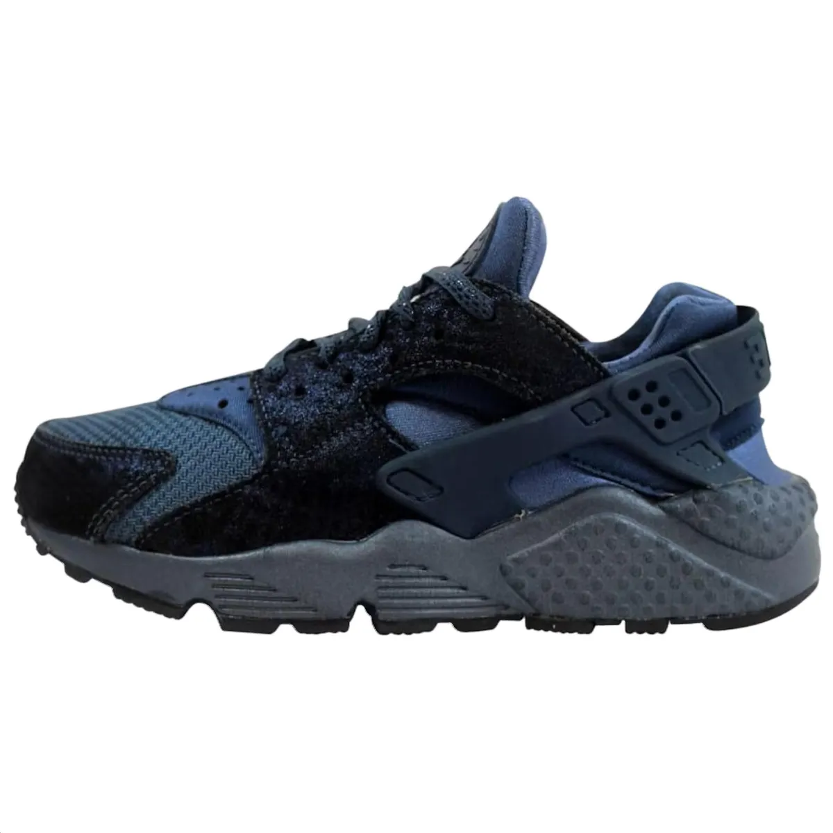 Nike Air Huarache Run Abrasion Resistant Low top Casual Running Shoes Women's Marine Blue