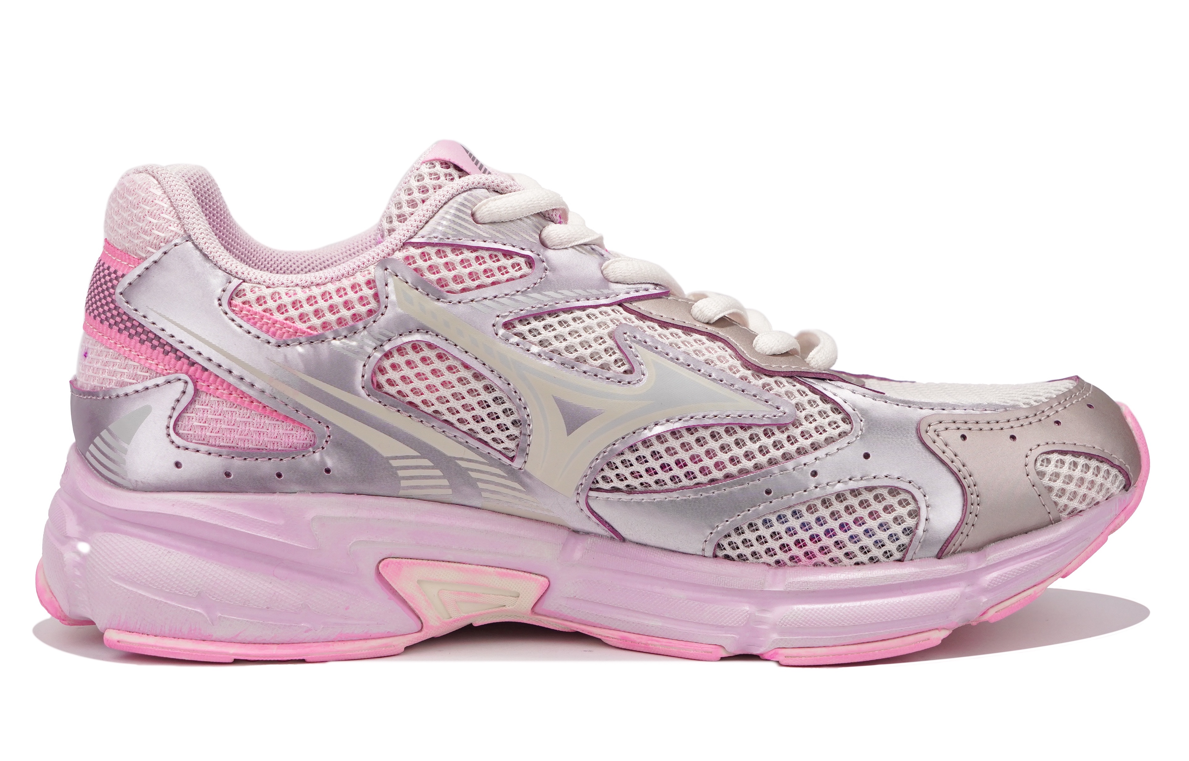 Mizuno Speed 2K Low top Running Shoes Unisex Silver Pink