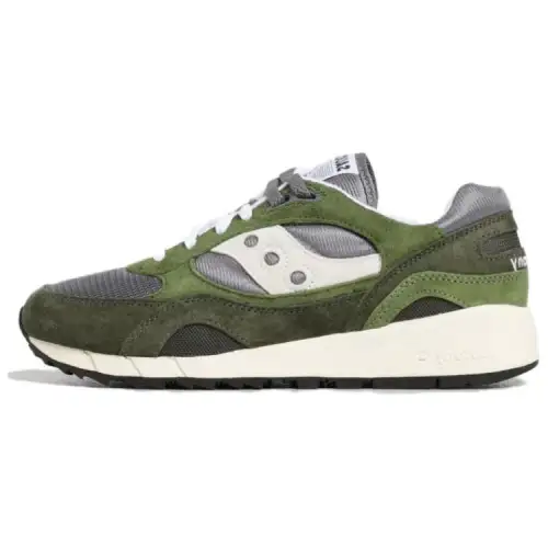 Saucony Shadow 6000 Slip Resistant Abrasion Resistant Low top Running Shoes Men's Green White