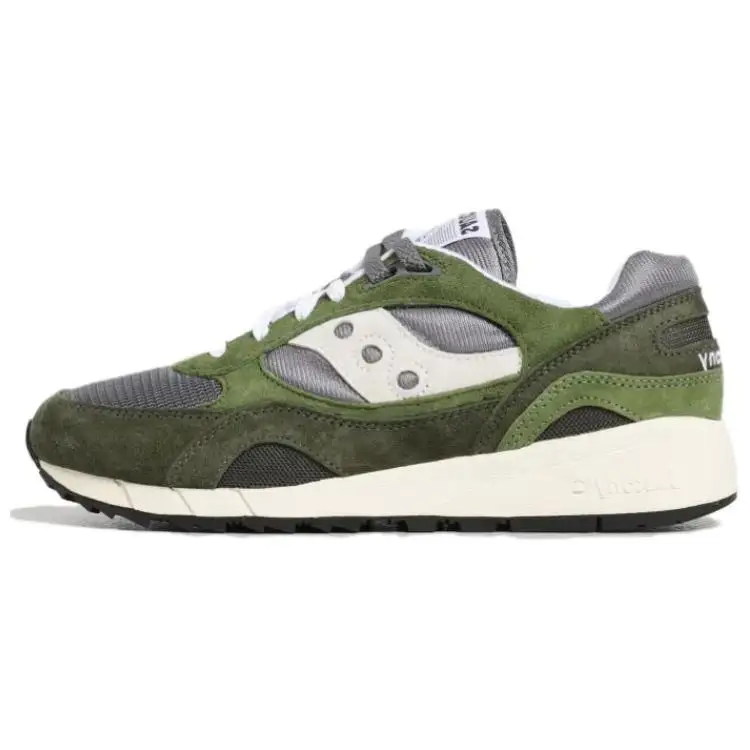 Saucony Shadow 6000 Slip Resistant Abrasion Resistant Low top Running Shoes Men's Green White