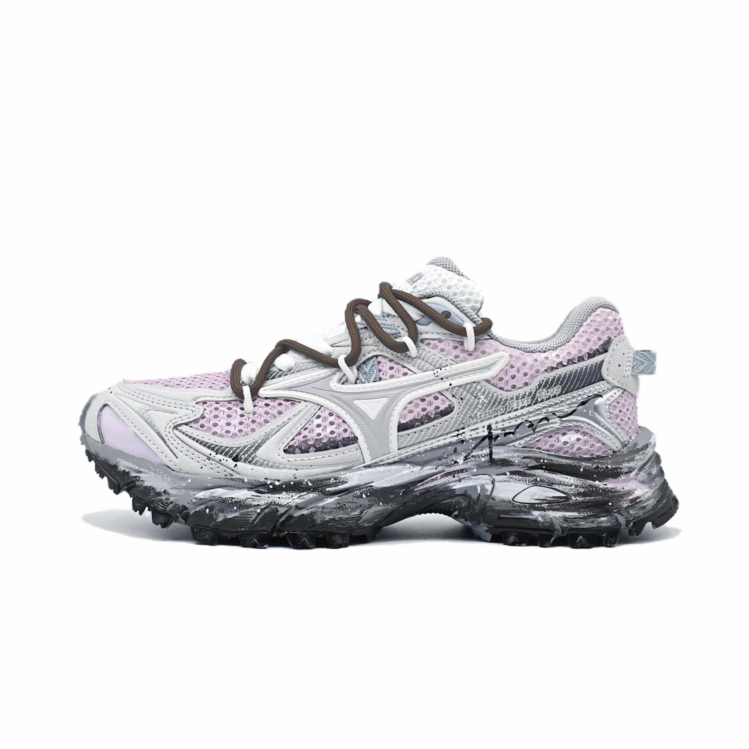 Mizuno FIYI V2 Cushioning Abrasion Resistant Breathable Support Low top Running Shoes Unisex Silver Pink