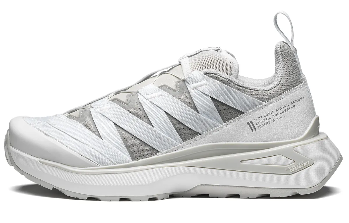 SALOMON x 11 By BBS 11S Fabric Low top Training Sprint Physical Fitness Test & Exam Running Shoes Unisex White