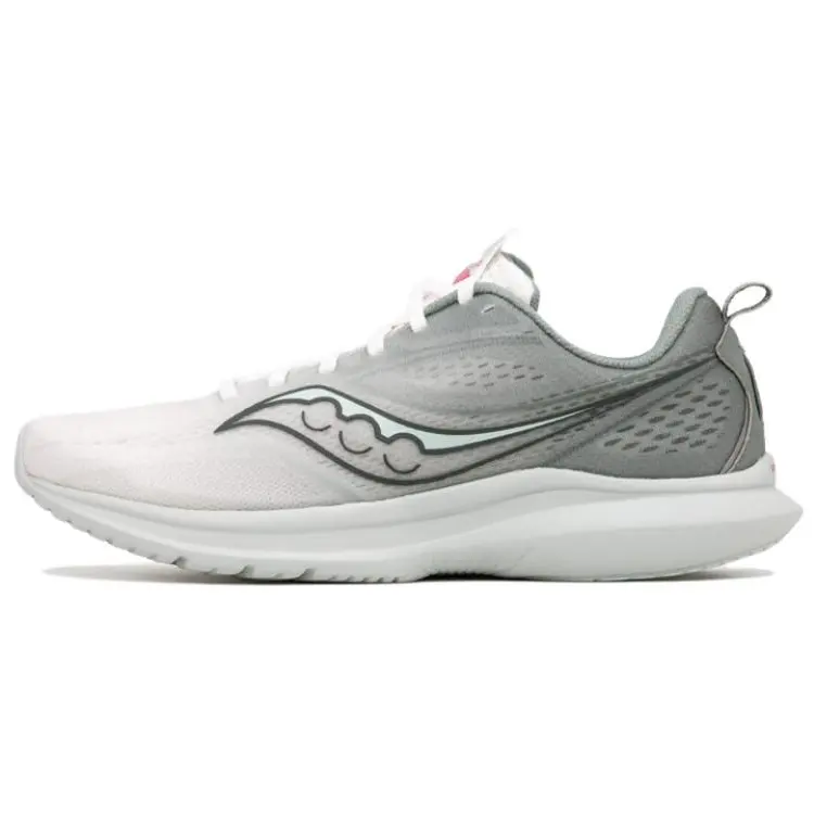 Saucony Kinvara Essence 13 Slip Resistant Abrasion Resistant Low top Running Shoes Unisex White Gray
