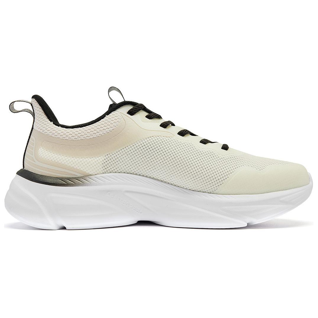 QIAODAN Cushioning Slip Resistant Cushioning Slip Resistant Low top Casual Running Shoes Men’s Beige Black
