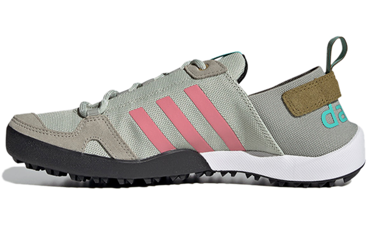 Adidas Terrex Daroga Two 13 Retro Sports Canvas Synthetic Leather Shock Absorbing Anti-Slip Wear-Resistant Breathable Low-top Casual Running Shoes Same Style for Men and Women Gray Pink