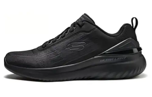 Skechers Sport Fabric Low top Casual Running Shoes Men's Black