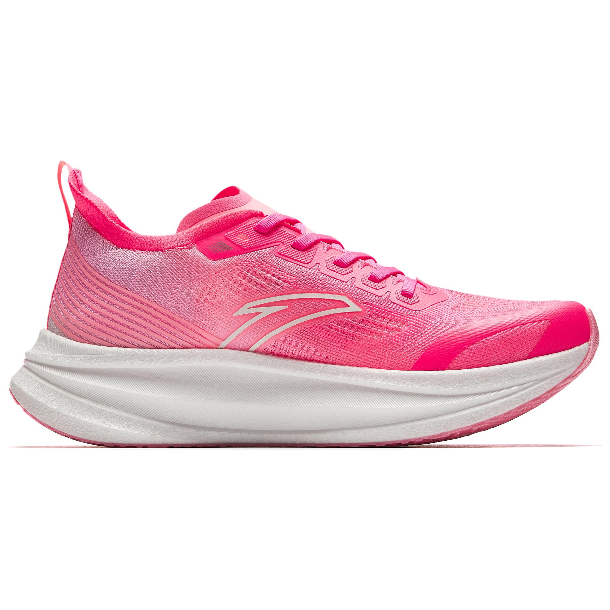 Anta Cushioning Abrasion Resistant Breathable Low top Full Length Carbon Plate Running Shoes Men’s Red Pink