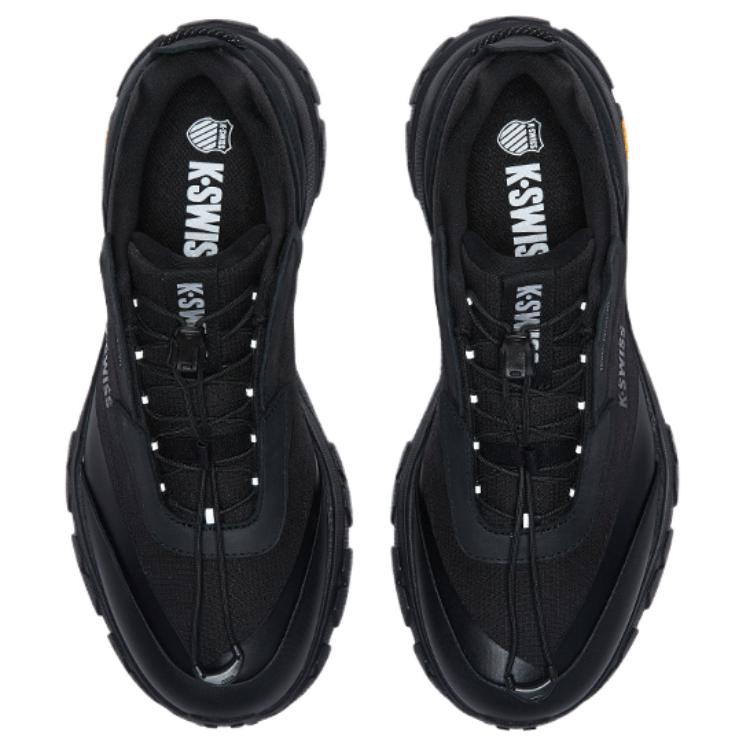 K·SWISS Textile, Synthetic Leather Low top Running Shoes Unisex Pure Black Dreamy Silver