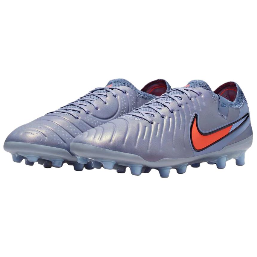Nike Tiempo Legend 10 Abrasion Resistant Support Soccer Shoes Unisex Silver