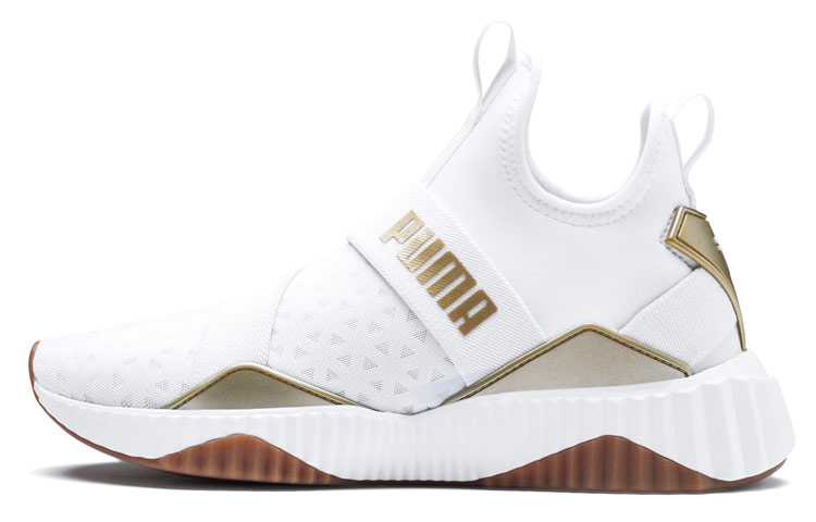 PUMA Defy Casual Shoes Women's Mid Top White/Gold