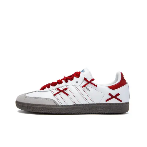 Adidas Originals Samba Red Ballet, Amber Textile, Synthetic Leather Slip Resistant, Abrasion Resistant, Lightweight