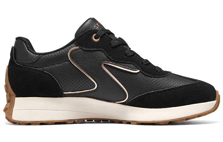Skechers Synthetic Leather Low top Running Shoes Women’s Black Gold