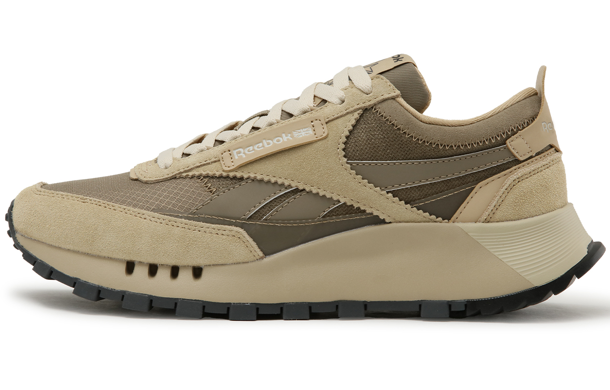 Reebok CL LEGACY W+ Abrasion Resistant Height Increasing Low top Running Shoes Unisex Light Khaki