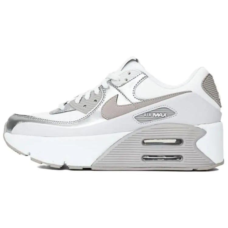 Nike Air Max 90 LV8 Summit White Vast Grey Metallic Platinum College Grey Women's