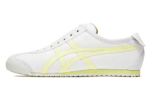 Onitsuka Tiger Onitsuka Tiger MEXICO 66 classic comfortable wear-resistant low-cut lifestyle shoes for men and women, white and yellow