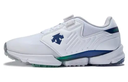 DESCENTE GOLF Slip Resistant Abrasion Resistant Low top Golf Shoes Men's Blue