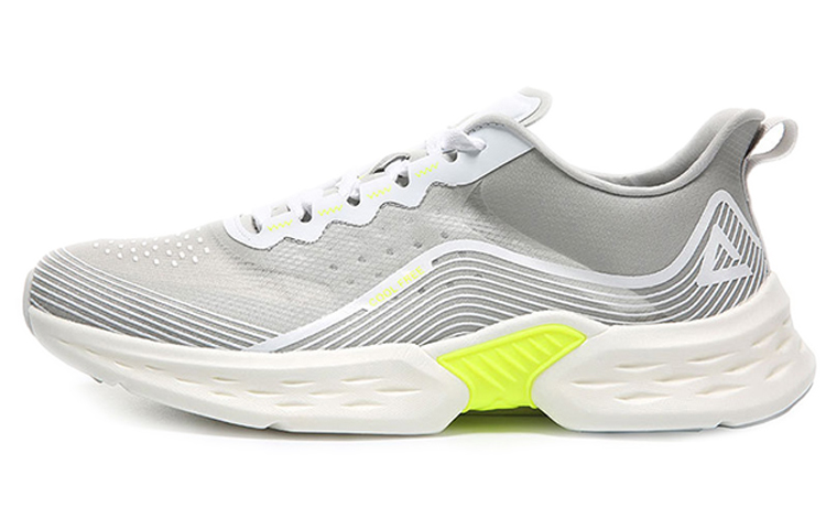 PEAK Fabric Abrasion Resistant Breathable Low top Running Shoes Men’s Ice Gray