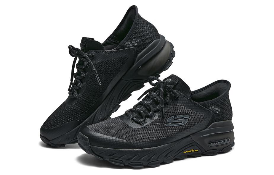 Skechers Comfortable Cushioning Abrasion Resistant Breathable Low top Running Shoes Men’s Black
