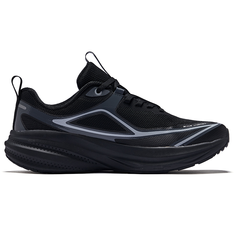 Erke Vertical 1.0 Fabric Cushioning Rebound Cushioning Rebound Low top Running Shoes Men’s Jet Black Carbon Gray