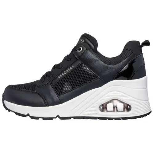 Skechers Breathable Abrasion Resistant Breathable And Wear resistant Low top Casual Shoes Women's Black