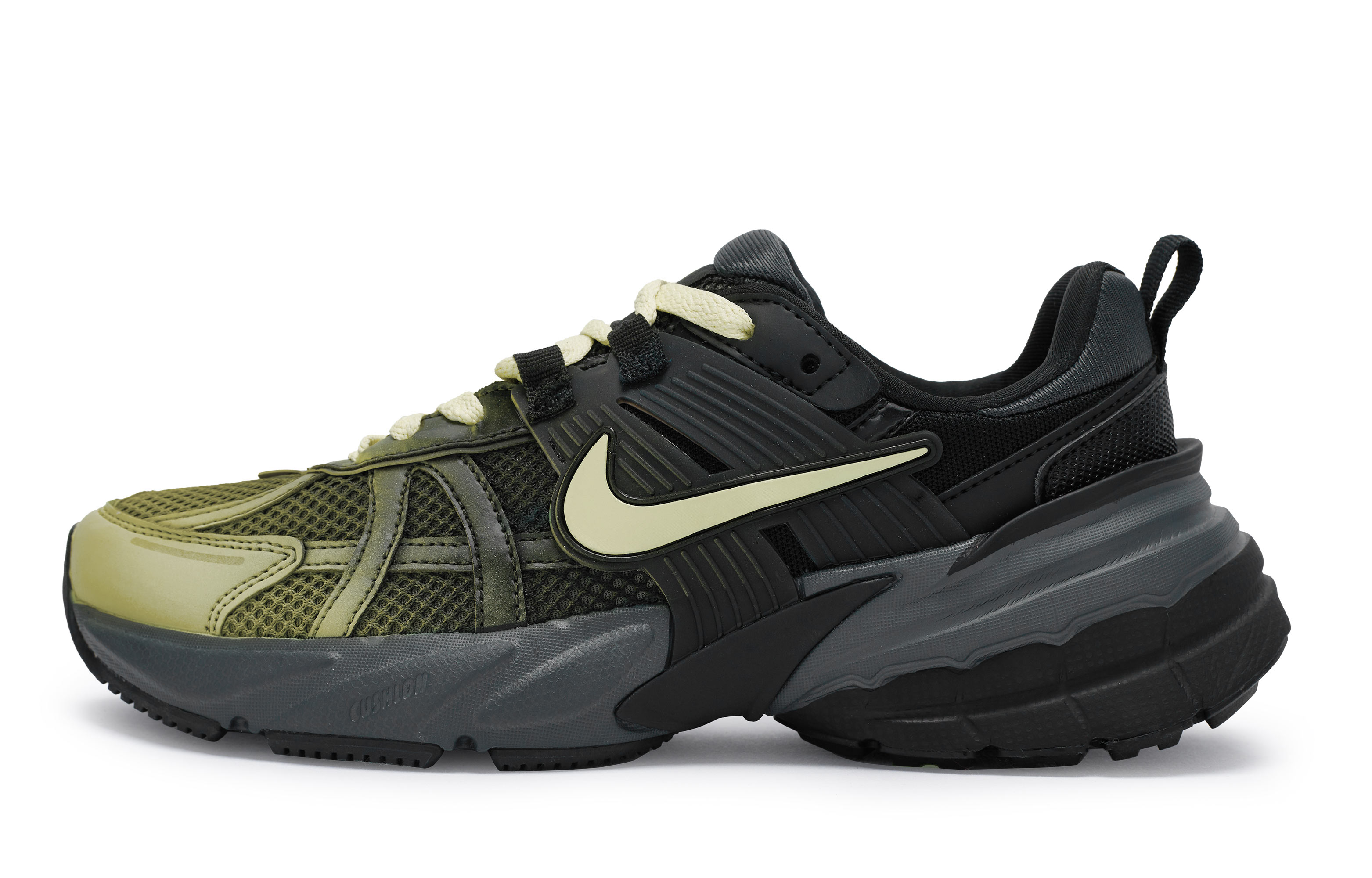 Nike V2K Run Cushioning Abrasion Resistant Cushioning, Wear Resistant Low top Running Shoes Women’s Black Rice Yellow