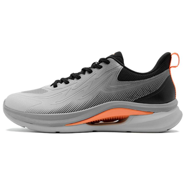 QIAODAN Slip Resistant Abrasion Resistant Low top Casual Running Shoes Men’s Gray