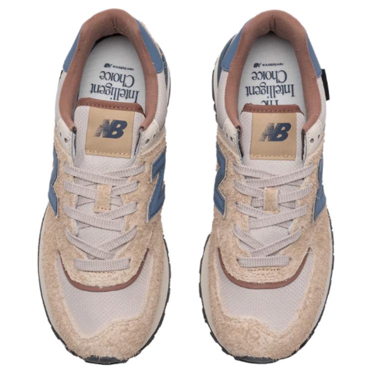 New Balance NB 574 Low top Casual City Commuting Running Shoes Unisex Beige Blue