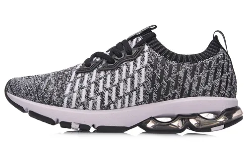 Li Ning Half Air Cushion Fabric Low top Running Shoes Women's Gray White