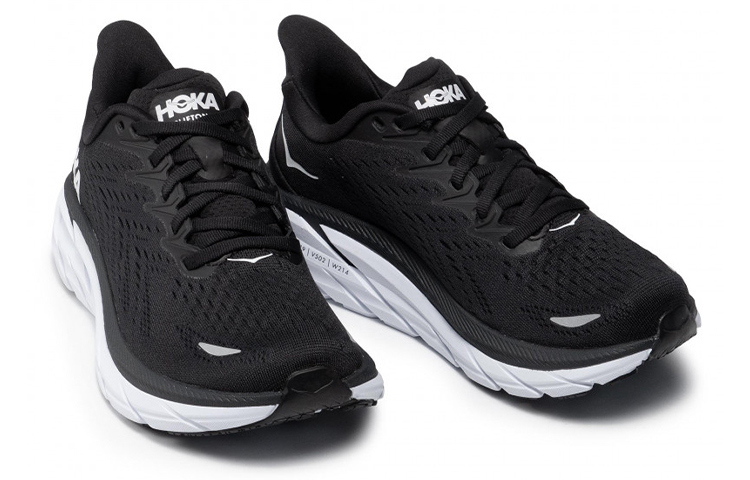 HOKA ONE ONE Clifton 8 Wide ‘Black White’ Women’s