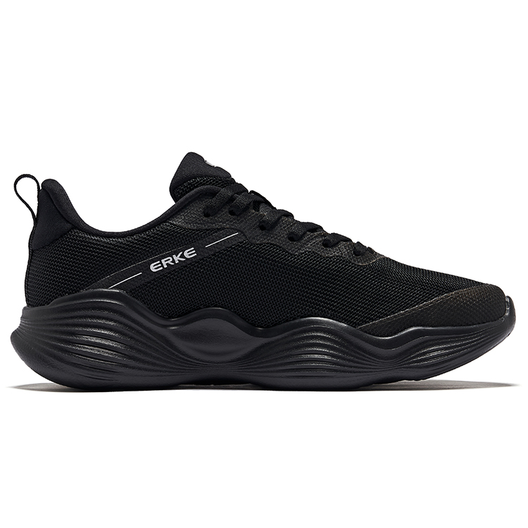 Erke Bobo Dan 2.5 Cushioning Rebound Low top Cloud Comfort High Rebound Tech Midsole Running Shoes Women’s Jet Black