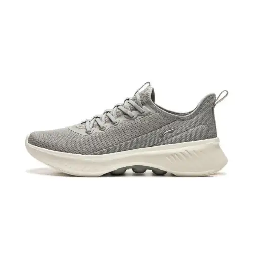 Li Ning Slip Resistant And Breathable Slip Resistant And Breathable Low top Casual Running Shoes Men's Gray