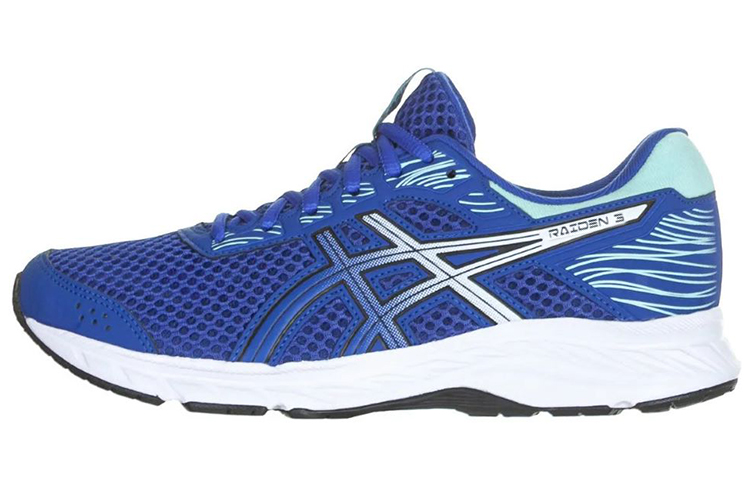Asics Raiden 3 Abrasion Resistant Low top Running Shoes Women's Blue