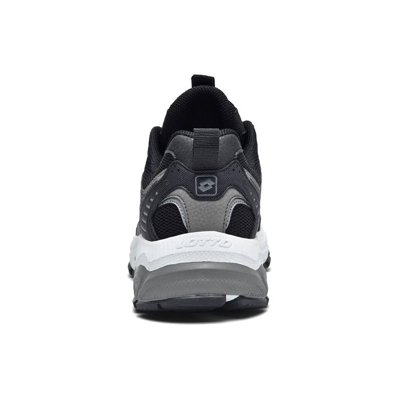 LOTTO Cushioning Slip Resistant Abrasion Resistant Low top Running Shoes Men’s Black Gray