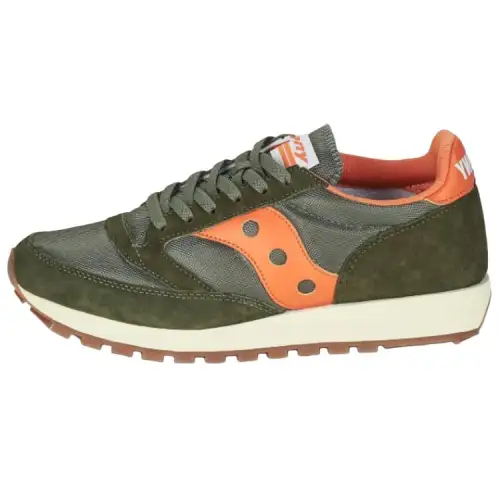 Saucony Jazz 81 Cushioning Slip Resistant Low top Running Shoes Men's Green Orange