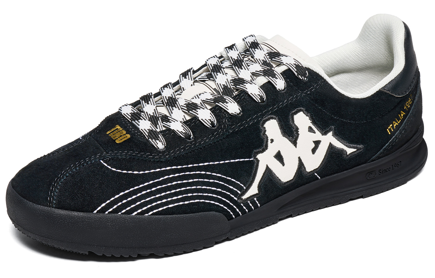 Kappa TIRO Back to Back Lightweight Low top German Army Trainers Unisex Black White