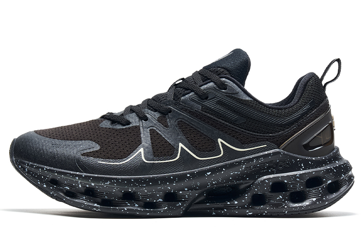 XTEP Cushioning Spin 10.0 Non slip Lightweight Low top Running Shoes Men’s Black White