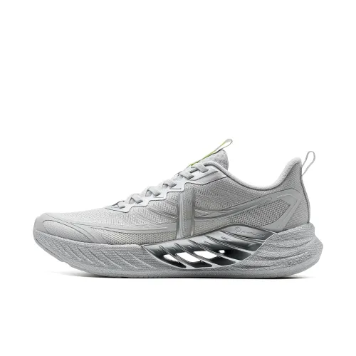 Xtep Hydrogen Wind 8.0 Comfortable, Trendy and Fashionable Shock Absorbing Breathable Support Rebound Low-top Casual Training Sprint Running Shoes Men's Moonstone Silver