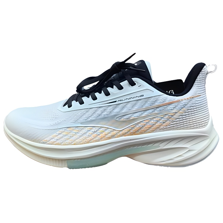 Erke Jiang Rebound Slip Resistant Abrasion Resistant Low top Running Shoes Men’s Green White Orange