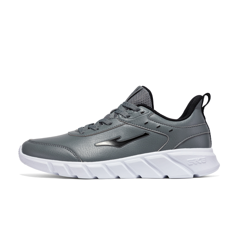 Erke Slip Resistant Abrasion Resistant Low top Casual Running Shoes Men’s Gray Black