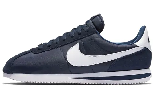 Nike Cortez Basic Nylon Obsidian White Metallic Silver
